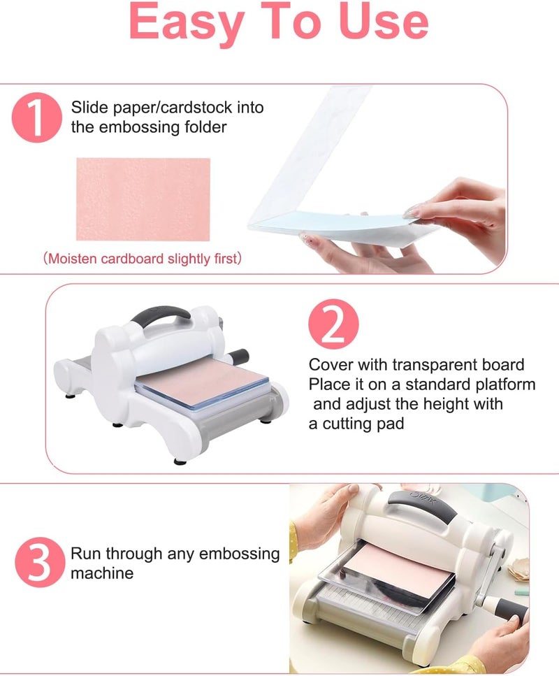 UCEC 3D Embossing Folders for Card Making – 3 Pack Plastic Embossing Folder Templates, Durable Embossing Tools for Scrapbooking, Paper Crafts & Handmade Cards, Card Making Tools (Floral & Butterfly) - Image 1